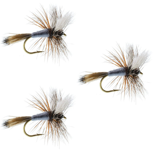 The Fly Fishing Place 3 Pack Adams Wulff Classic Dry Fly - Hook Size 8 - Angler's Pro Tackle & Outdoors