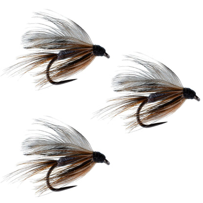 The Fly Fishing Place 3 Pack Barbless Adams Classic Wet Fly Fly Fishing Flies - Hook Size 14 - Angler's Pro Tackle & Outdoors