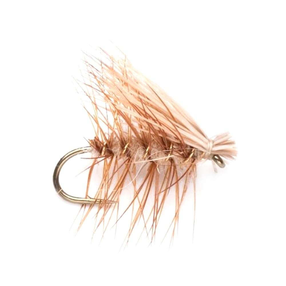 The Fly Fishing Place 3 Pack Barbless Tan Elk Hair Caddis Classic Trout Dry Flies Size 12 - Angler's Pro Tackle & Outdoors