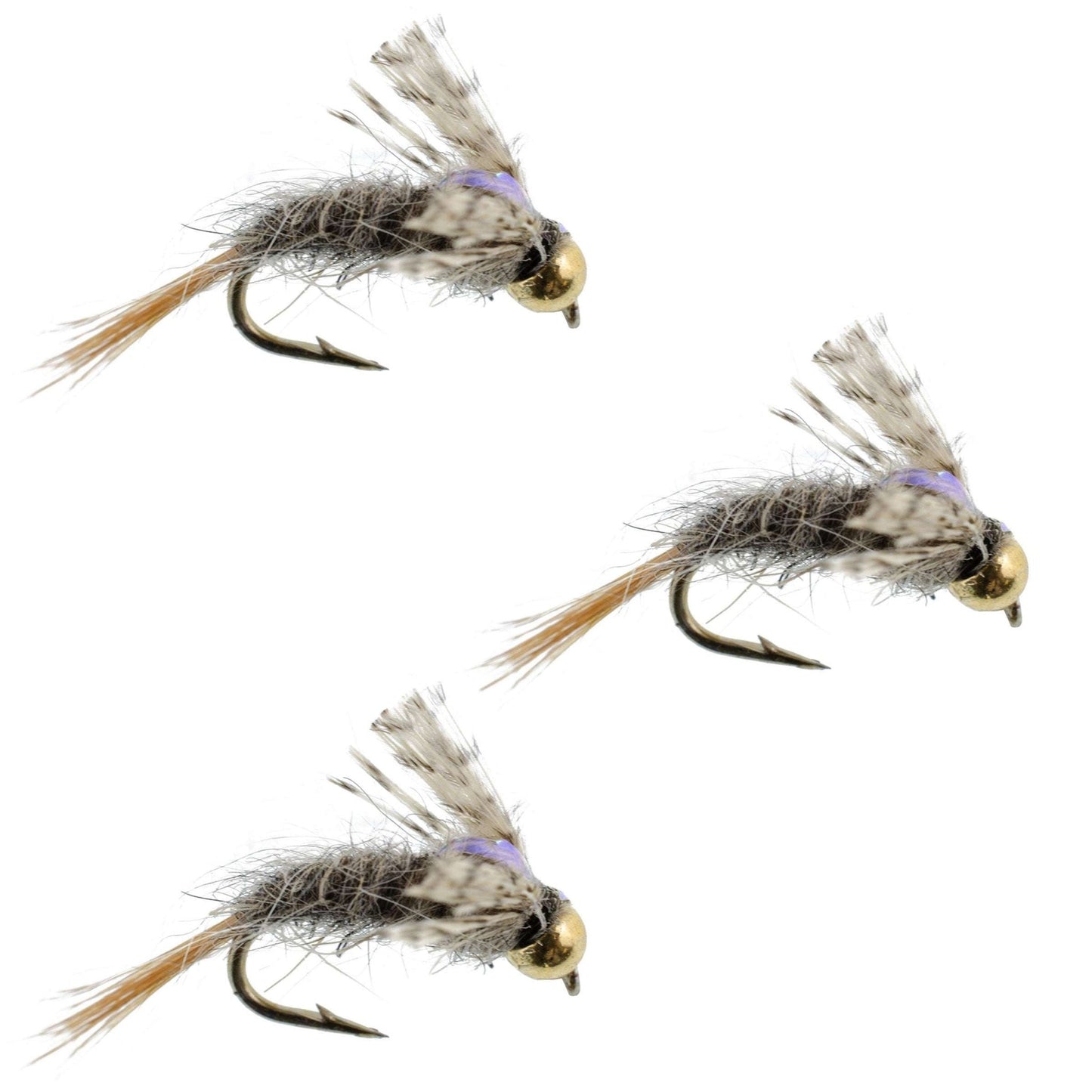 The Fly Fishing Place 3 Pack Barrs Baetis Emerger BWO Wet Fly Fishing Flies - Hook Size 16 - Angler's Pro Tackle & Outdoors
