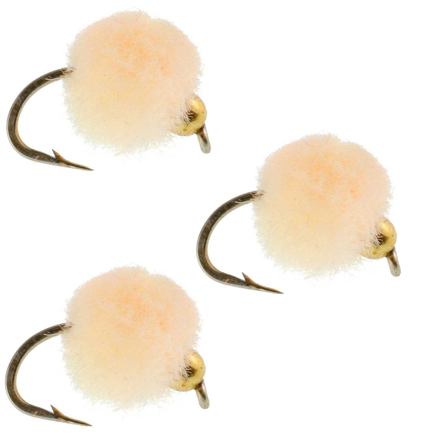 The Fly Fishing Place 3 Pack Bead Head Oregon Cheese Egg Fly Fishing Flies - Hook Size 16 - Angler's Pro Tackle & Outdoors