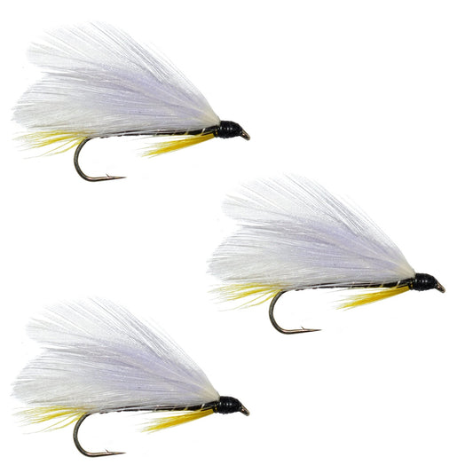 The Fly Fishing Place 3 Pack Black Ghost Classic Trout and Bass Streamer Fly - Hook Size 4 - Angler's Pro Tackle & Outdoors