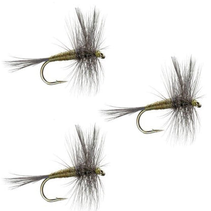 The Fly Fishing Place 3 Pack Blue Wing Olive BWO Classic Dry Fly - Hook Size 16 - Angler's Pro Tackle & Outdoors