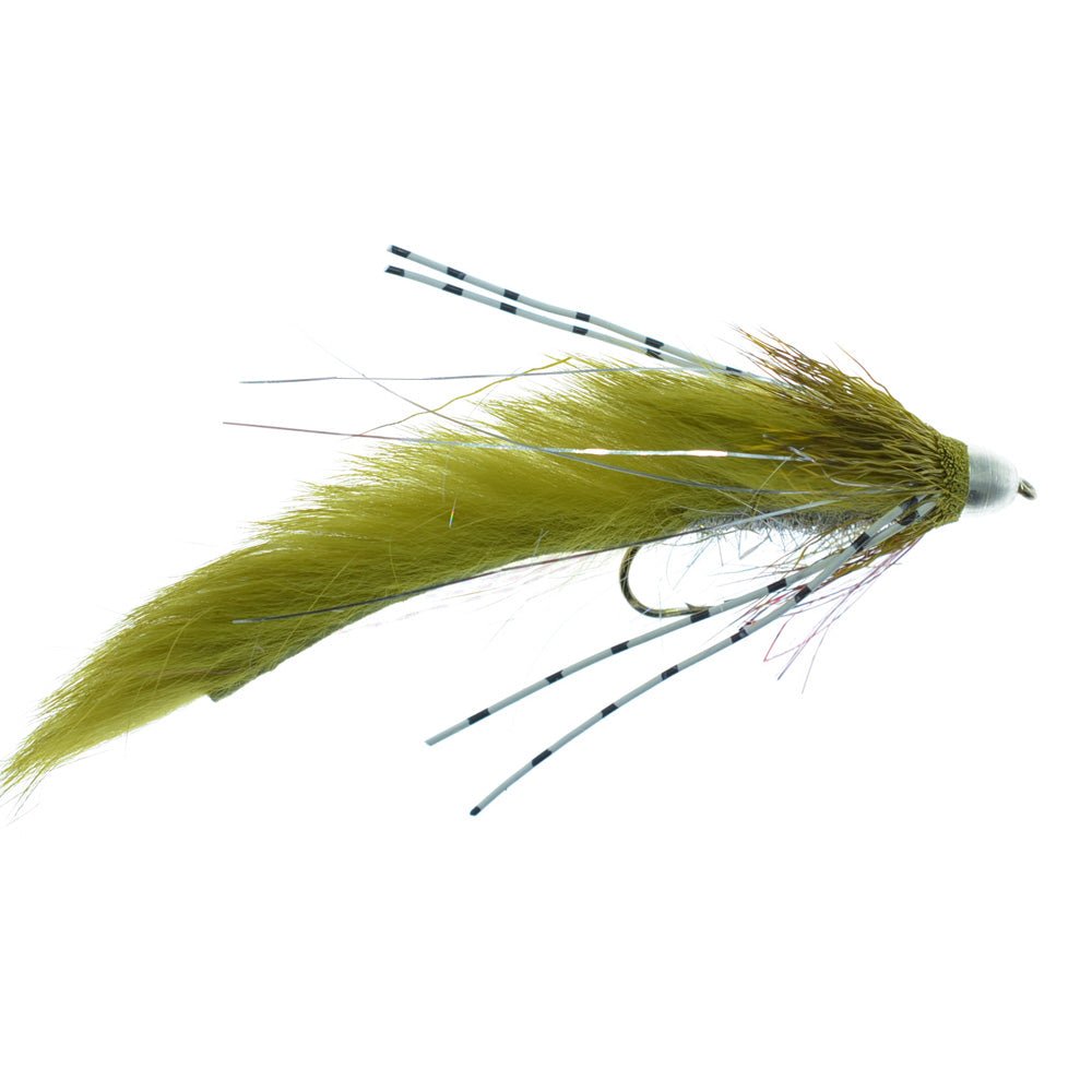 The Fly Fishing Place 3 Pack Cone Head Muddy Buddy Trout and Bass Streamer Fly Lunchables - Olive - Hook Size 4 - Angler's Pro Tackle & Outdoors