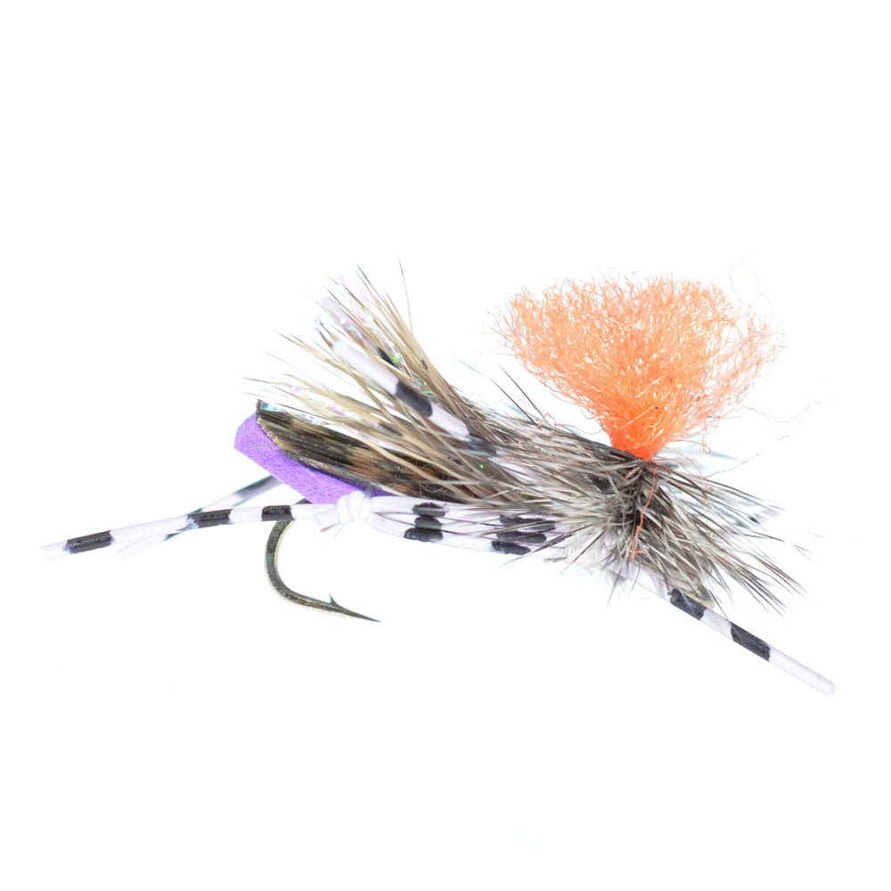 The Fly Fishing Place 3 Pack Feth Hopper Purple - Foam Grasshopper Fly Pattern - Hook Size 10 - Angler's Pro Tackle & Outdoors
