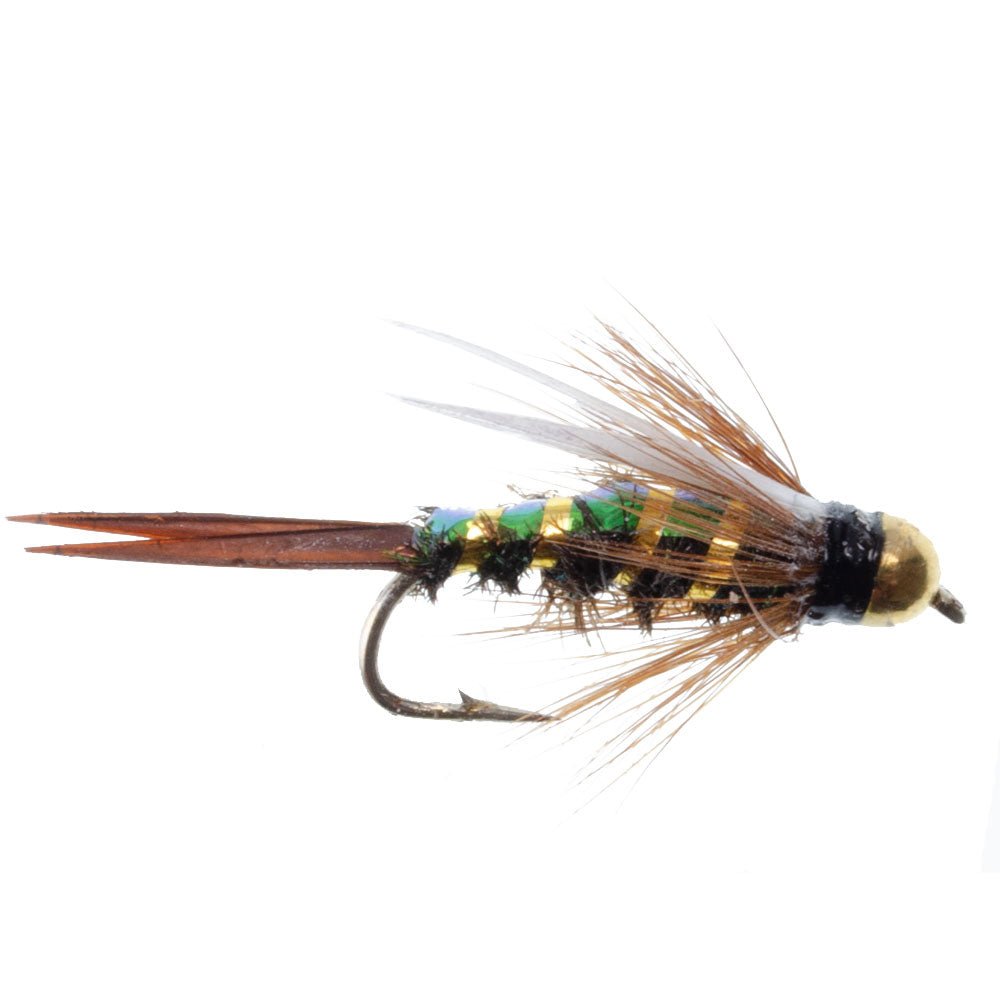 The Fly Fishing Place 3 Pack Flash Back Bead Head Prince Nymph Fly Fishing Flies - Hook Size 10 - Angler's Pro Tackle & Outdoors