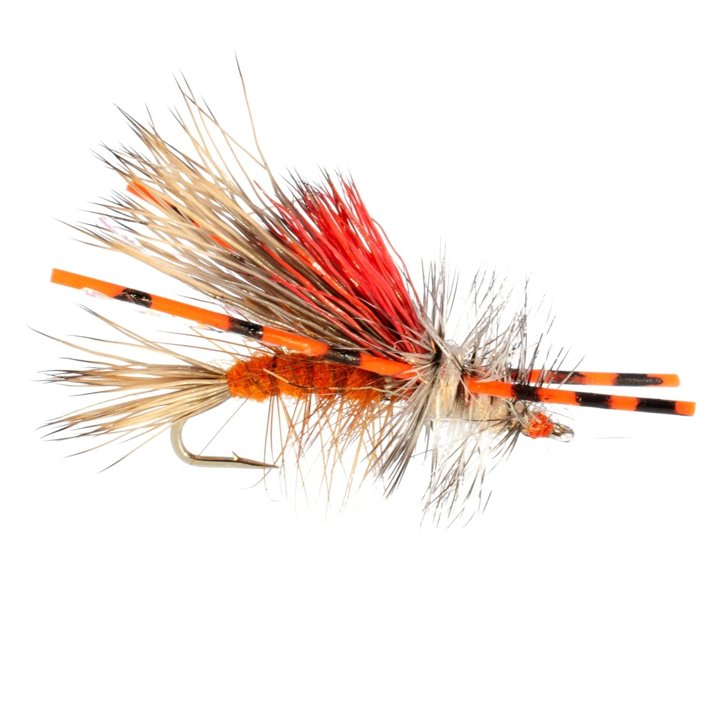 The Fly Fishing Place 3 Pack Kaufmann's Orange Crystal Stimulator Rubber Legs Dry Fly - Hook Size 12 - Angler's Pro Tackle & Outdoors
