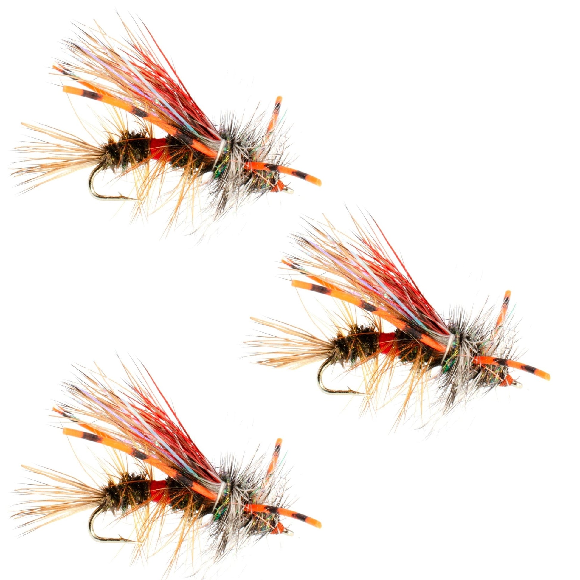The Fly Fishing Place 3 Pack Kaufmann's Royal Crystal Stimulator Rubber Legs Dry Fly - Hook Size 16 - Angler's Pro Tackle & Outdoors