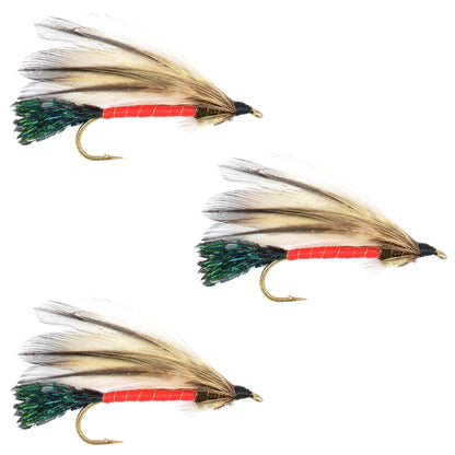 The Fly Fishing Place 3 Pack Light Spruce Classic Trout and Bass Streamer Fly - Hook Size 4 - Angler's Pro Tackle & Outdoors