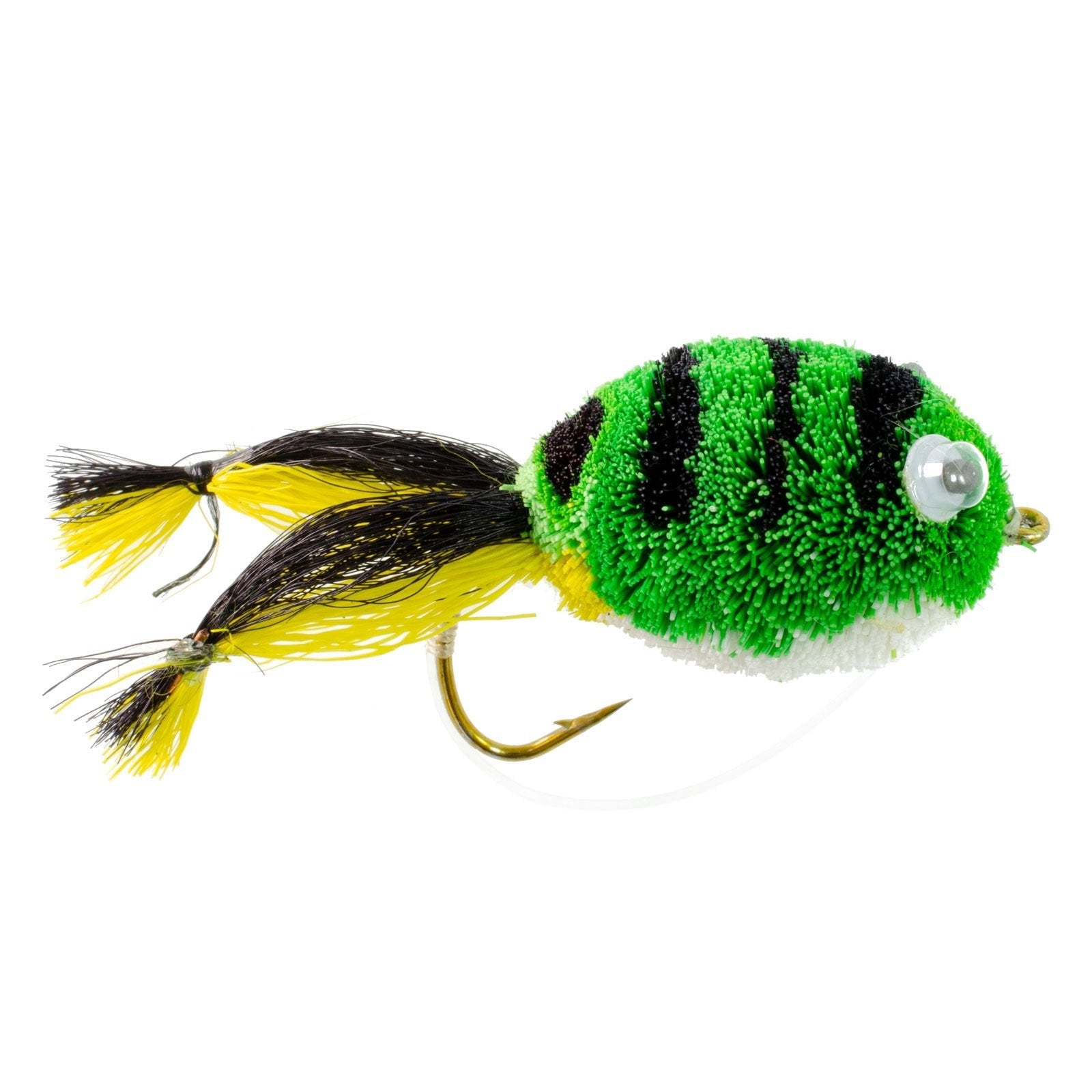 The Fly Fishing Place 3 Pack Messingers Frog Bass Fly Fishing Bug Wide Gape Bass Hooks With Weed Guard - Angler's Pro Tackle & Outdoors