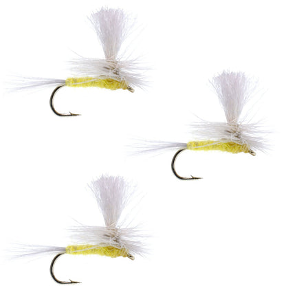 The Fly Fishing Place 3 Pack Pale Morning Dun Parachute PMD Classic Dry Fly Hook Size 14 - Angler's Pro Tackle & Outdoors