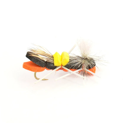 The Fly Fishing Place 3 Pack Parachute Chernobyl Ant Black Orange Foam Body Grasshopper Fly - Hook Size 10 - Angler's Pro Tackle & Outdoors