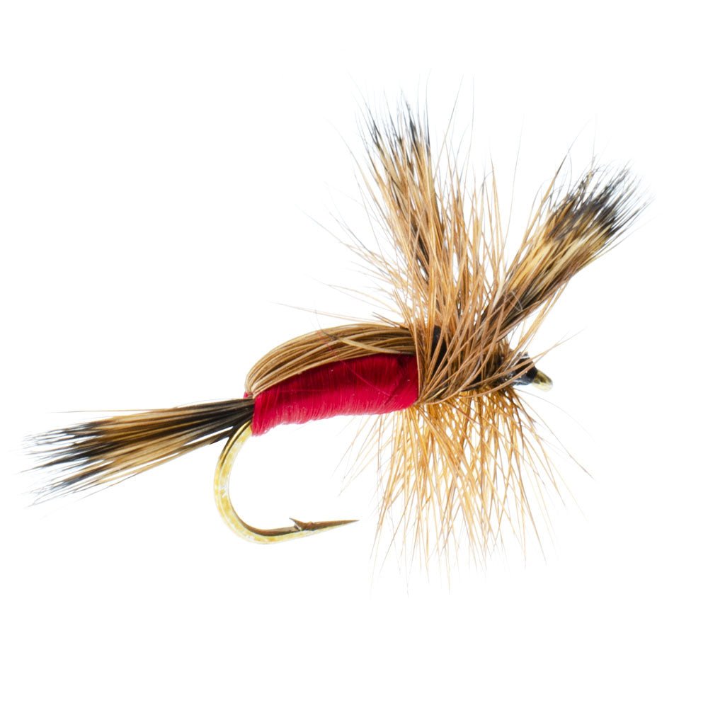 The Fly Fishing Place 3 Pack Red Humpy Classic Hair Wing Dry Fly - Hook Size 16 - Angler's Pro Tackle & Outdoors