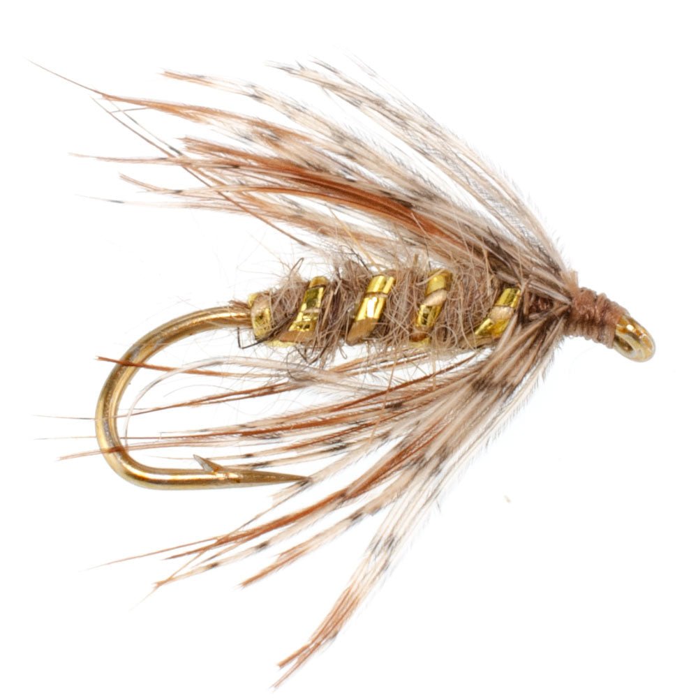 The Fly Fishing Place 3 Pack Soft Hackle March Brown Partridge Fly Fishing Wet Flies - Hook Size 12 - Angler's Pro Tackle & Outdoors