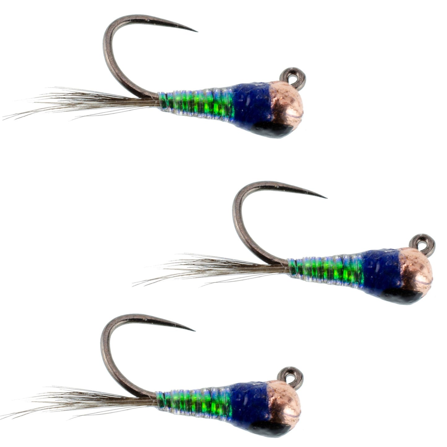 The Fly Fishing Place 3 Pack Tungsten Bead Gasolina Perdigon Tactical Jig Czech Euro Nymph Spanish Nymphing Fly - Hook Size 16 - Angler's Pro Tackle & Outdoors
