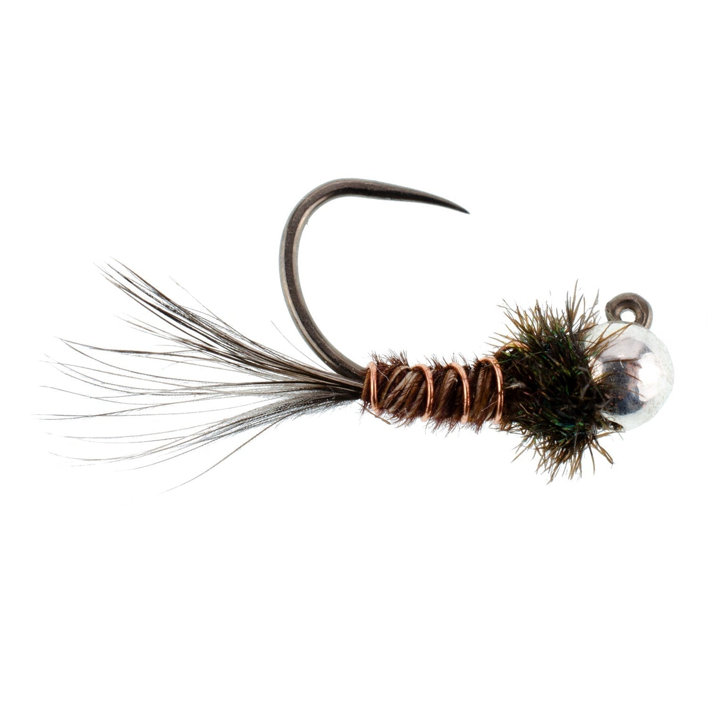 The Fly Fishing Place 3 Pack Tungsten Bead Pheasant Tail Tactical Jig Czech Nymph Euro Nymphing Fly - Hook Size 12 - Angler's Pro Tackle & Outdoors