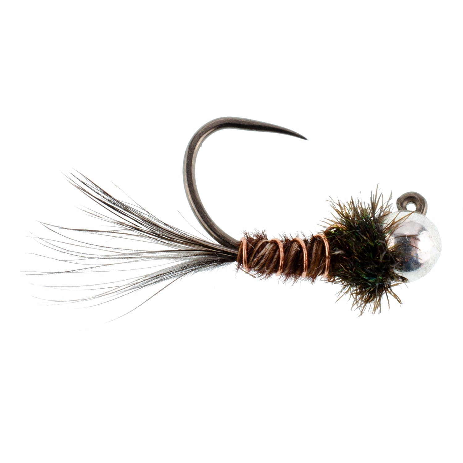 The Fly Fishing Place 3 Pack Tungsten Bead Pheasant Tail Tactical Jig Czech Nymph Euro Nymphing Fly - Hook Size 12 - Angler's Pro Tackle & Outdoors