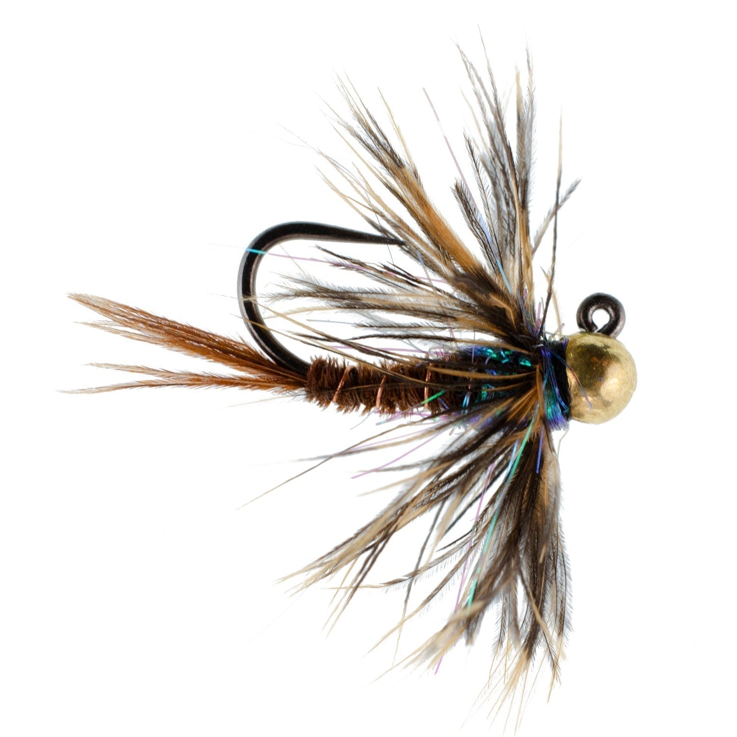 The Fly Fishing Place 3 Pack Tungsten Bead Soft Hackle Pheasant Tail Tactical Jig Czech Nymph Euro Nymphing Fly - Hook Size 12 - Angler's Pro Tackle & Outdoors