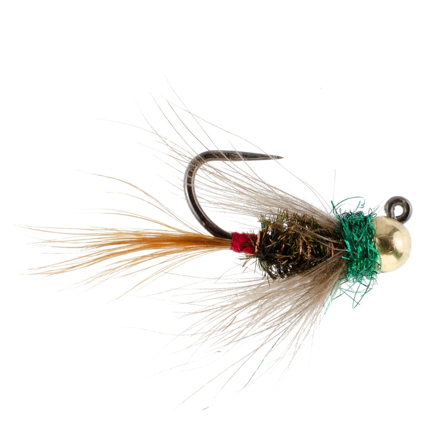 The Fly Fishing Place 3 Pack Tungsten Bead Tactical CDC Frenchie Czech Nymph Euro Nymphing Fly - Hook Size 12 - Angler's Pro Tackle & Outdoors