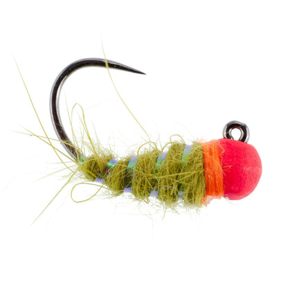 The Fly Fishing Place 3 Pack Tungsten Hot Bead Walt's Worm Jig Tactical Czech Nymph Euro Nymphing Fly - Hook Size 12 - Angler's Pro Tackle & Outdoors