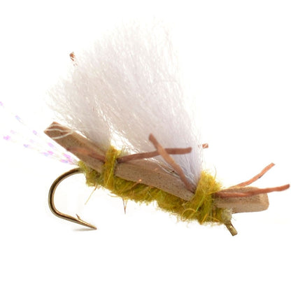 The Fly Fishing Place 4 Pack Chubby Chernobyl Ant Golden Foam Body Grasshopper Fly - Hook Size 10 - Angler's Pro Tackle & Outdoors