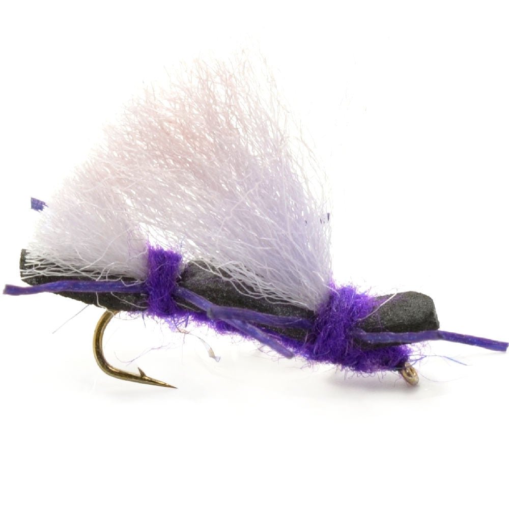 The Fly Fishing Place 4 Pack Chubby Chernobyl Ant Purple Foam Body Grasshopper Fly - Hook Size 10 - Angler's Pro Tackle & Outdoors
