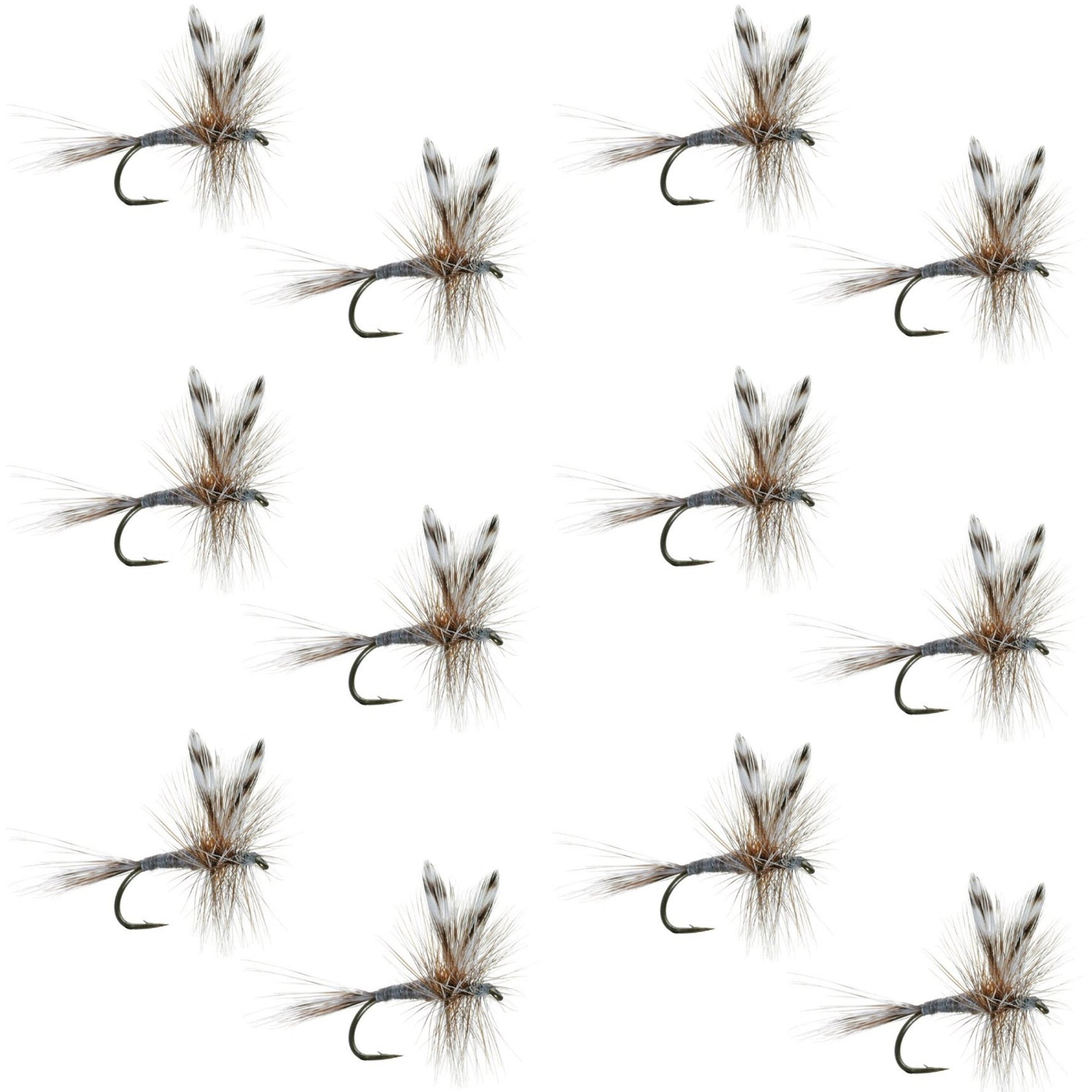 The Fly Fishing Place Adams Classic Dry Fly - 1 Dozen Flies Hook Size 16 - Angler's Pro Tackle & Outdoors
