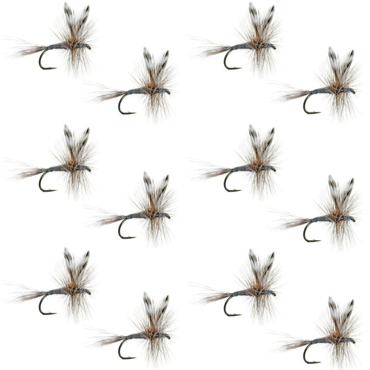 The Fly Fishing Place Adams Classic Dry Fly - 1 Dozen Flies Hook Size 16 - Angler's Pro Tackle & Outdoors