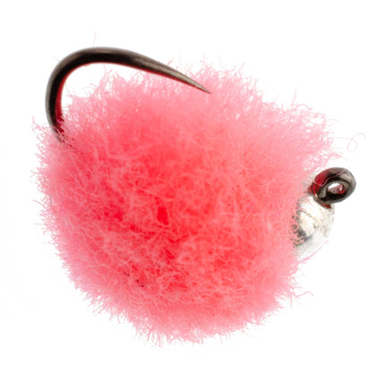 The Fly Fishing Place Tungsten Bead Tactical Euro Hot Pink Jig Egg - 6 Flies Size 16