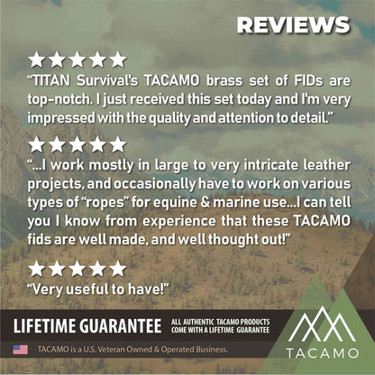 TITAN Survival 7 - Piece Professional Brass Paracord FIDS Set - Angler's Pro Tackle & Outdoors