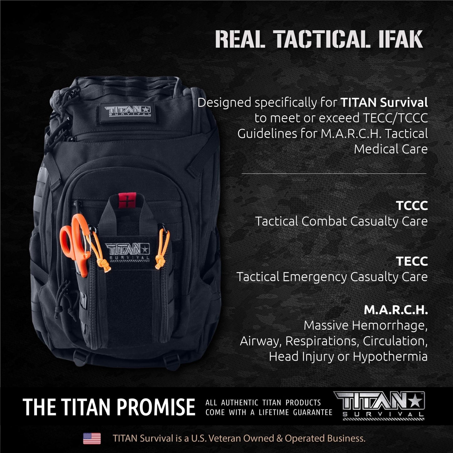 TITAN Survival Individual First Aid Kit (IFAK) - 2 CAT Tourniquets - Angler's Pro Tackle & Outdoors