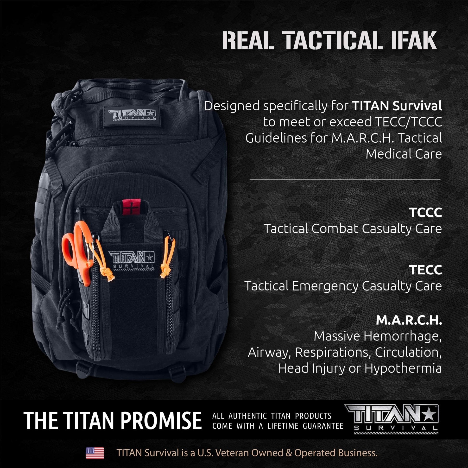 TITAN Survival Individual First Aid Kit (IFAK) - 2 CAT Tourniquets - Angler's Pro Tackle & Outdoors