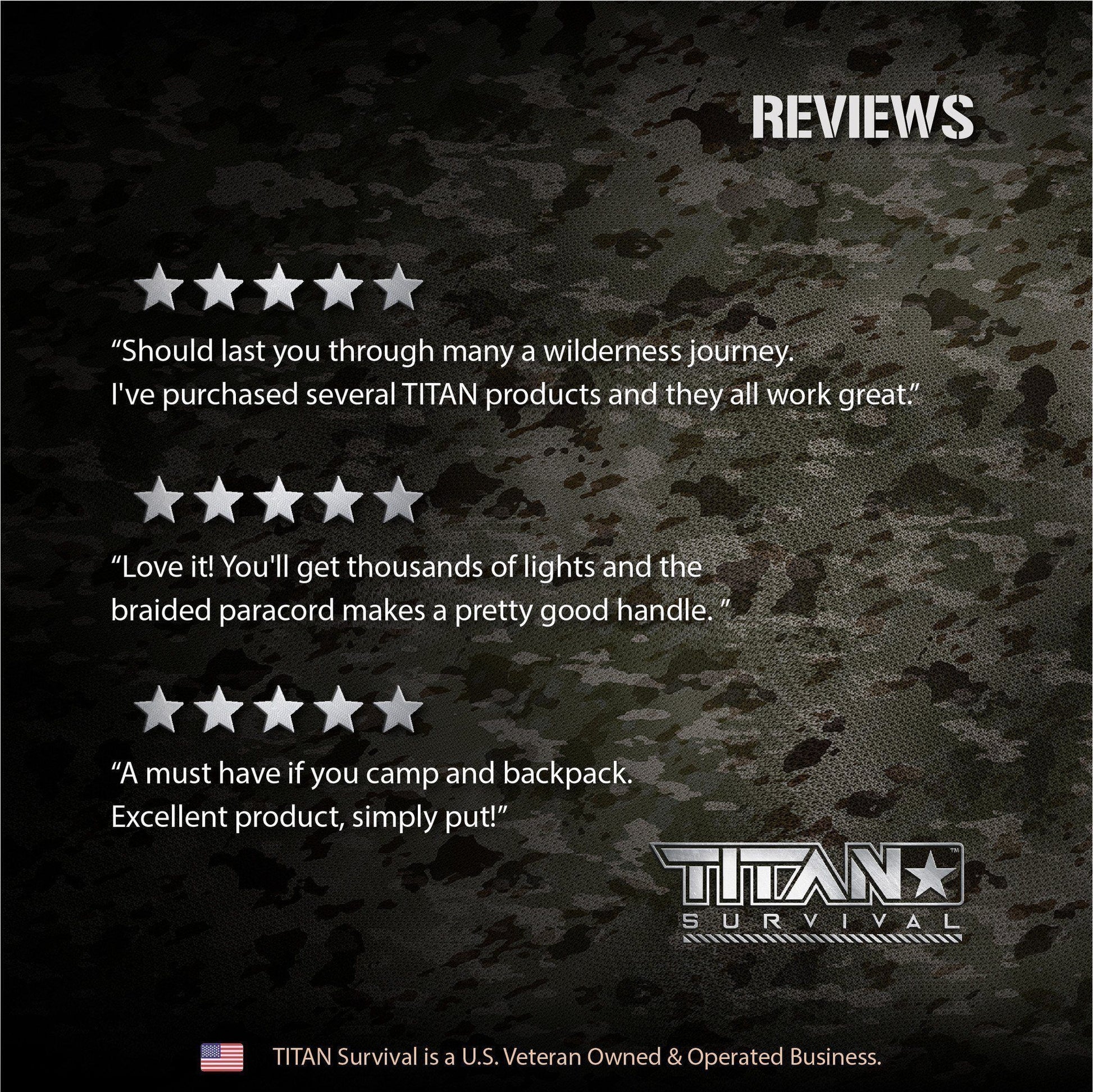 TITAN Survival Premium Large Ferro Rods, 3 - Pack - Angler's Pro Tackle & Outdoors