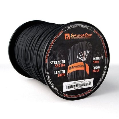 TITAN Survival SurvivorCord | BLACK - Angler's Pro Tackle & Outdoors