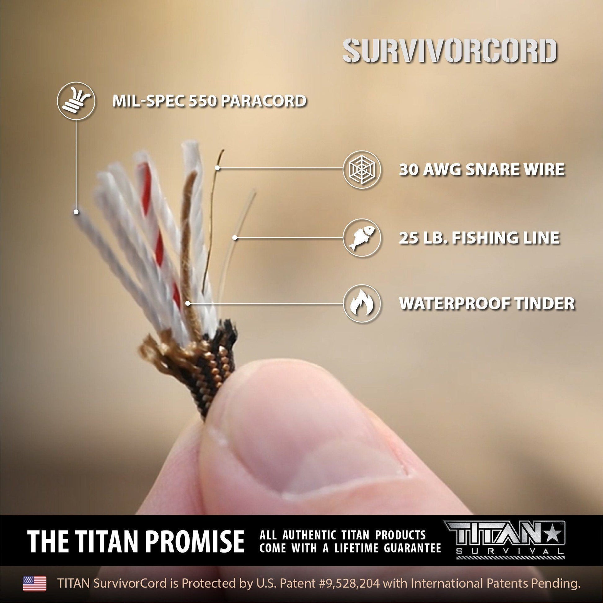 Titan Survival SurvivorCord | DARK EARTH - Angler's Pro Tackle & Outdoors