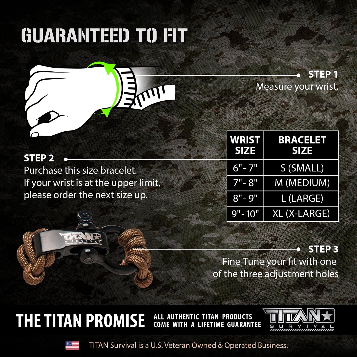 TITAN Survival SurvivorCord Paracord Survival Bracelets - Angler's Pro Tackle & Outdoors