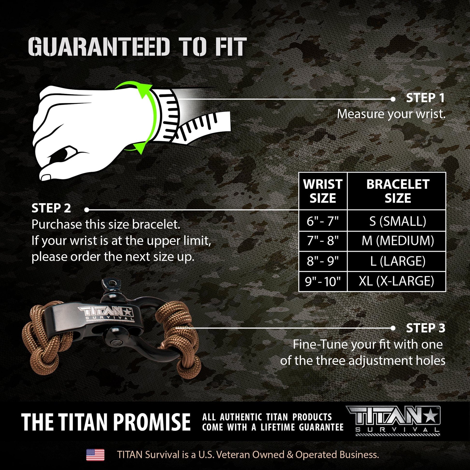 TITAN Survival SurvivorCord Paracord Survival Bracelets - Angler's Pro Tackle & Outdoors