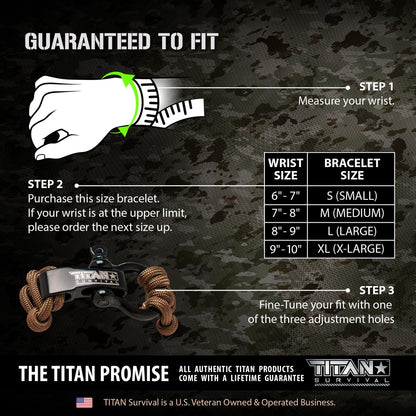 TITAN Survival SurvivorCord Paracord Survival Bracelets - Angler's Pro Tackle & Outdoors