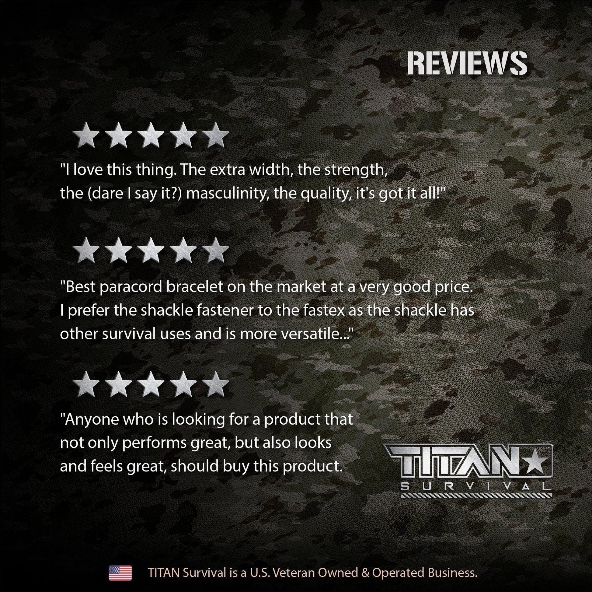 TITAN Survival SurvivorCord Paracord Survival Bracelets - Angler's Pro Tackle & Outdoors