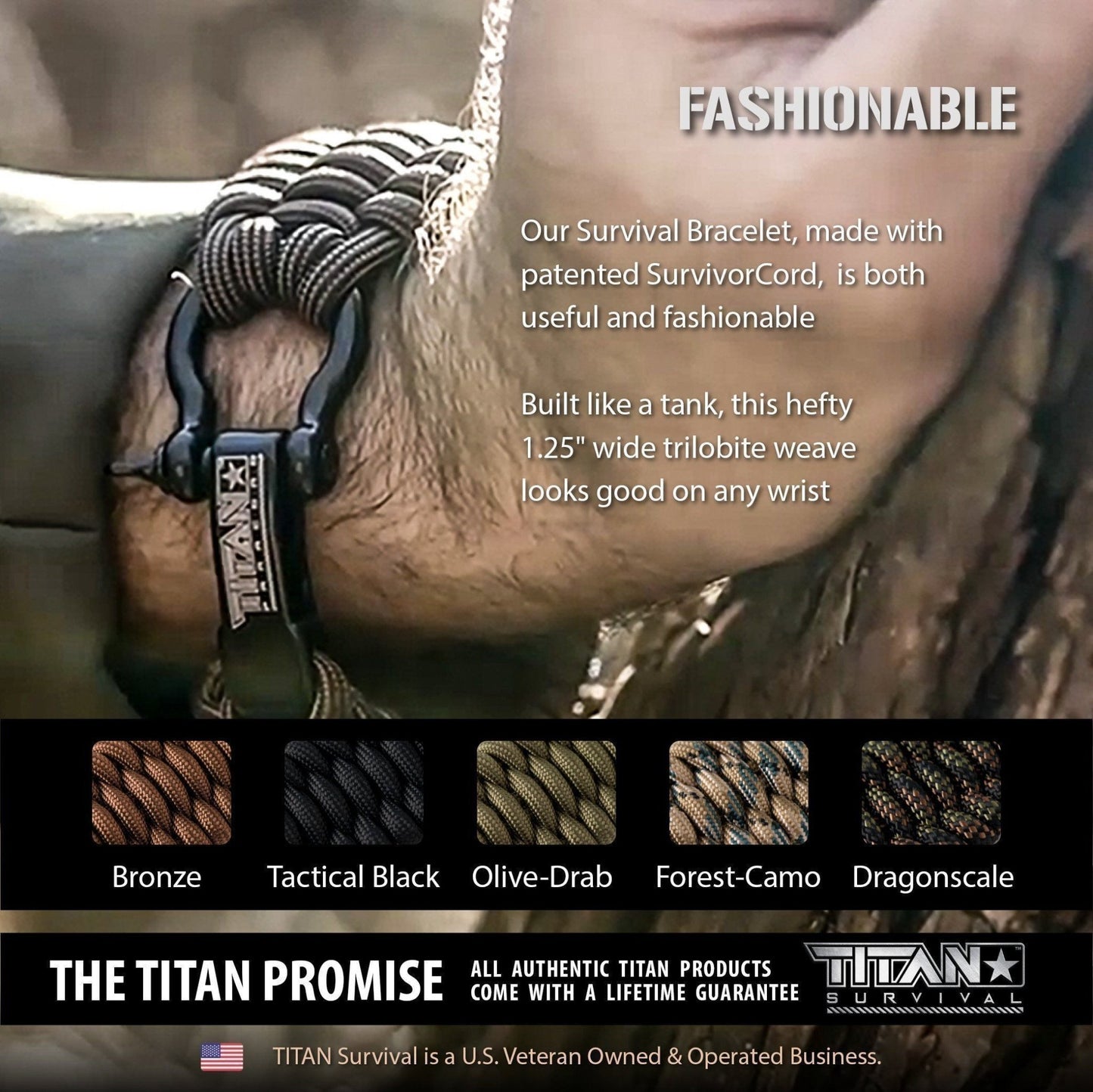 TITAN Survival SurvivorCord Paracord Survival Bracelets - Angler's Pro Tackle & Outdoors
