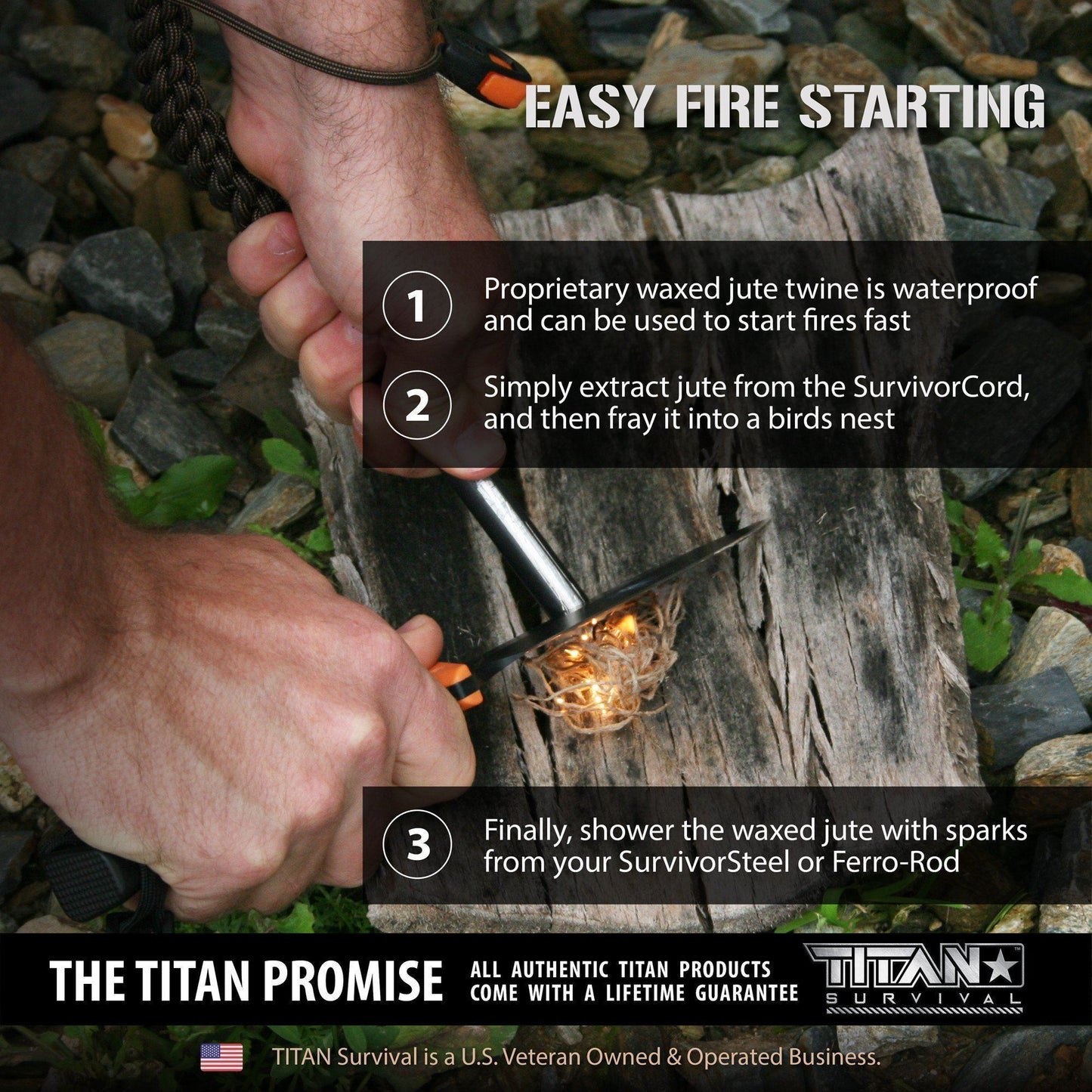 Titan Survival SurvivorCord | REFLECTIVE-YELLOW - Angler's Pro Tackle & Outdoors