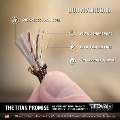 Titan Survival SurvivorCord | SNAKESKIN - Angler's Pro Tackle & Outdoors