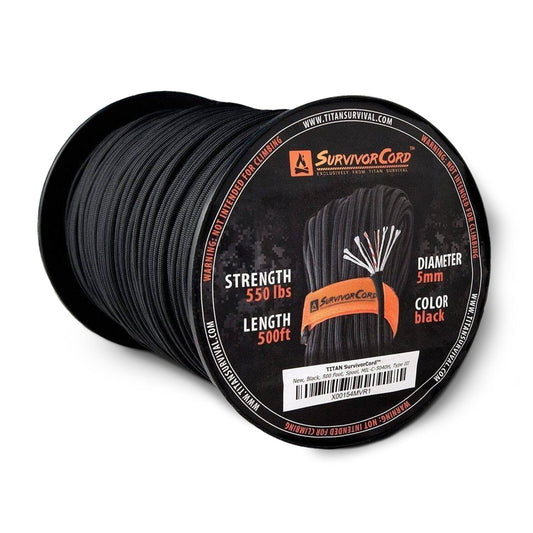 Titan Survival SurvivorCord Spool | BLACK - Angler's Pro Tackle & Outdoors