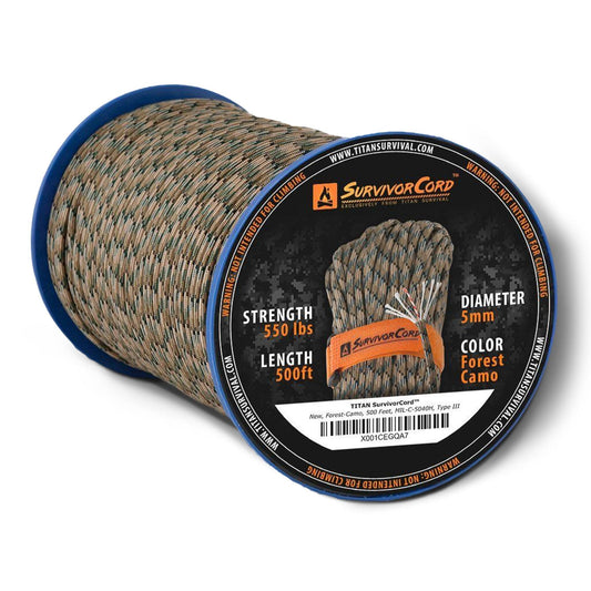 Titan Survival SurvivorCord Spool | FOREST CAMO - Angler's Pro Tackle & Outdoors