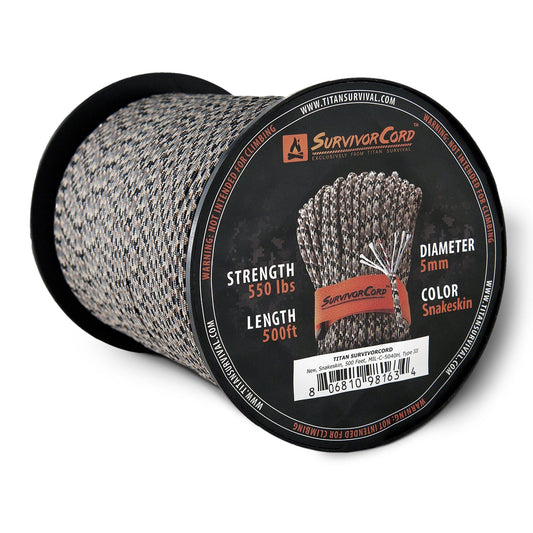 Titan Survival SurvivorCord Spool | SNAKESKIN - Angler's Pro Tackle & Outdoors