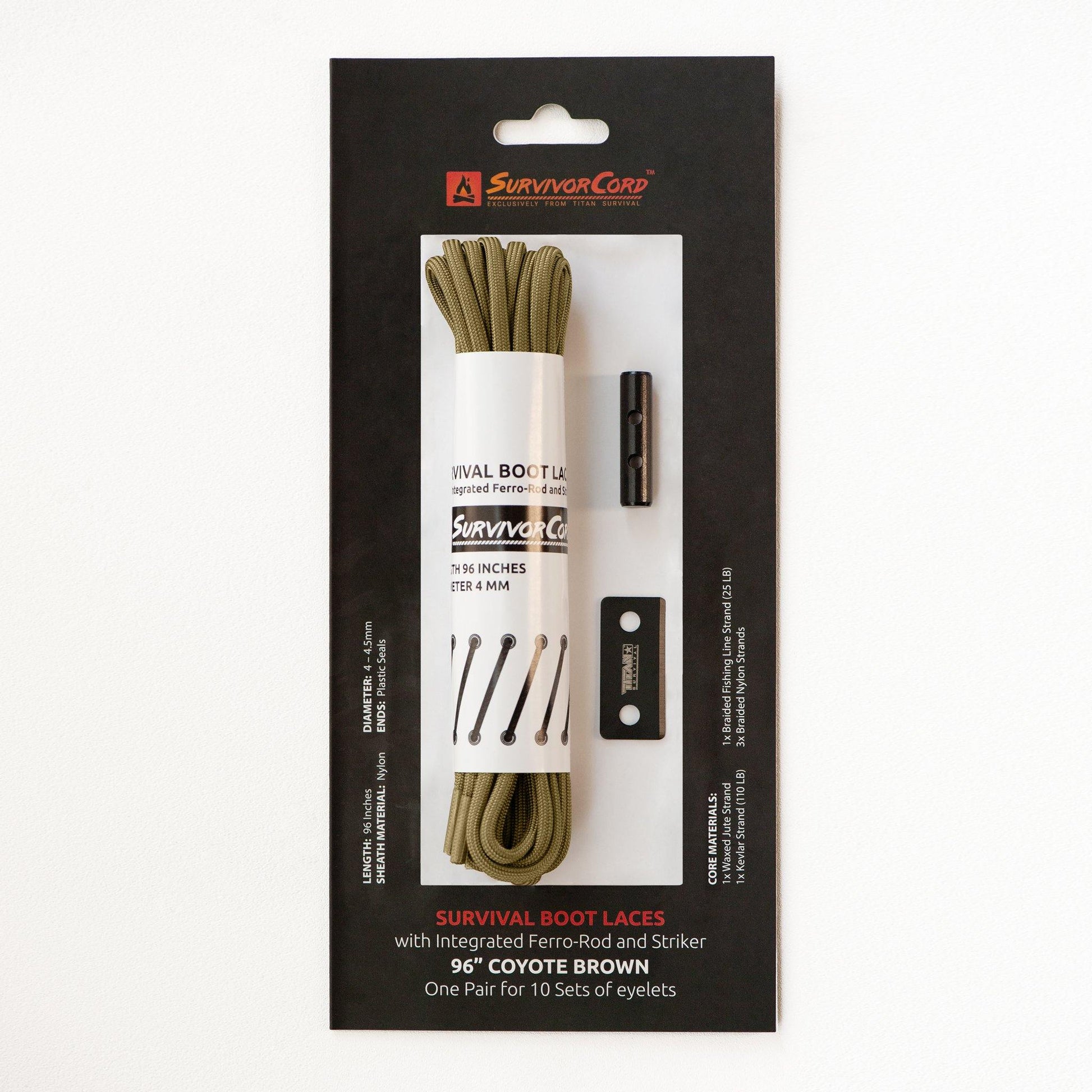 TITAN Survival SurvivorCord Survival Boot Laces - Angler's Pro Tackle & Outdoors