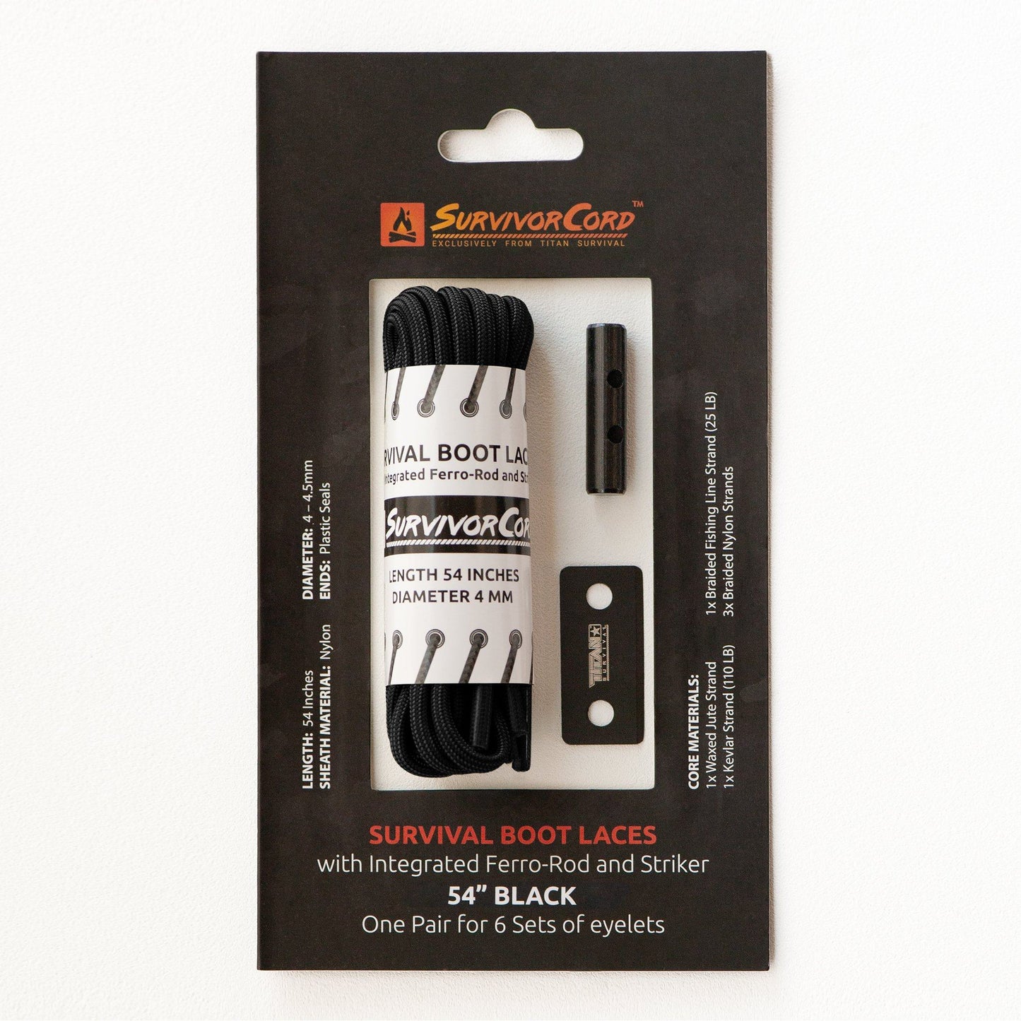 TITAN Survival SurvivorCord Survival Boot Laces - Angler's Pro Tackle & Outdoors