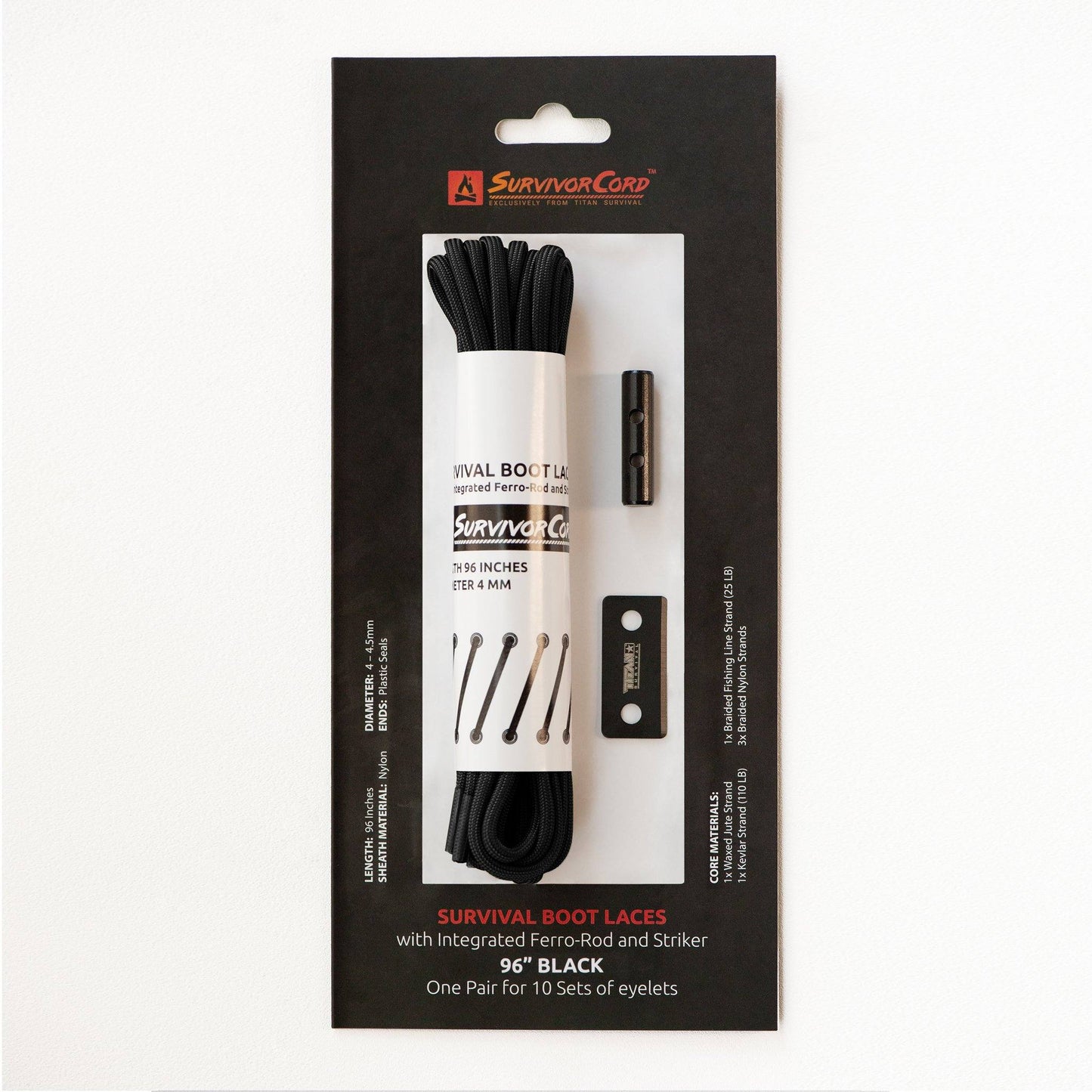 TITAN Survival SurvivorCord Survival Boot Laces - Angler's Pro Tackle & Outdoors