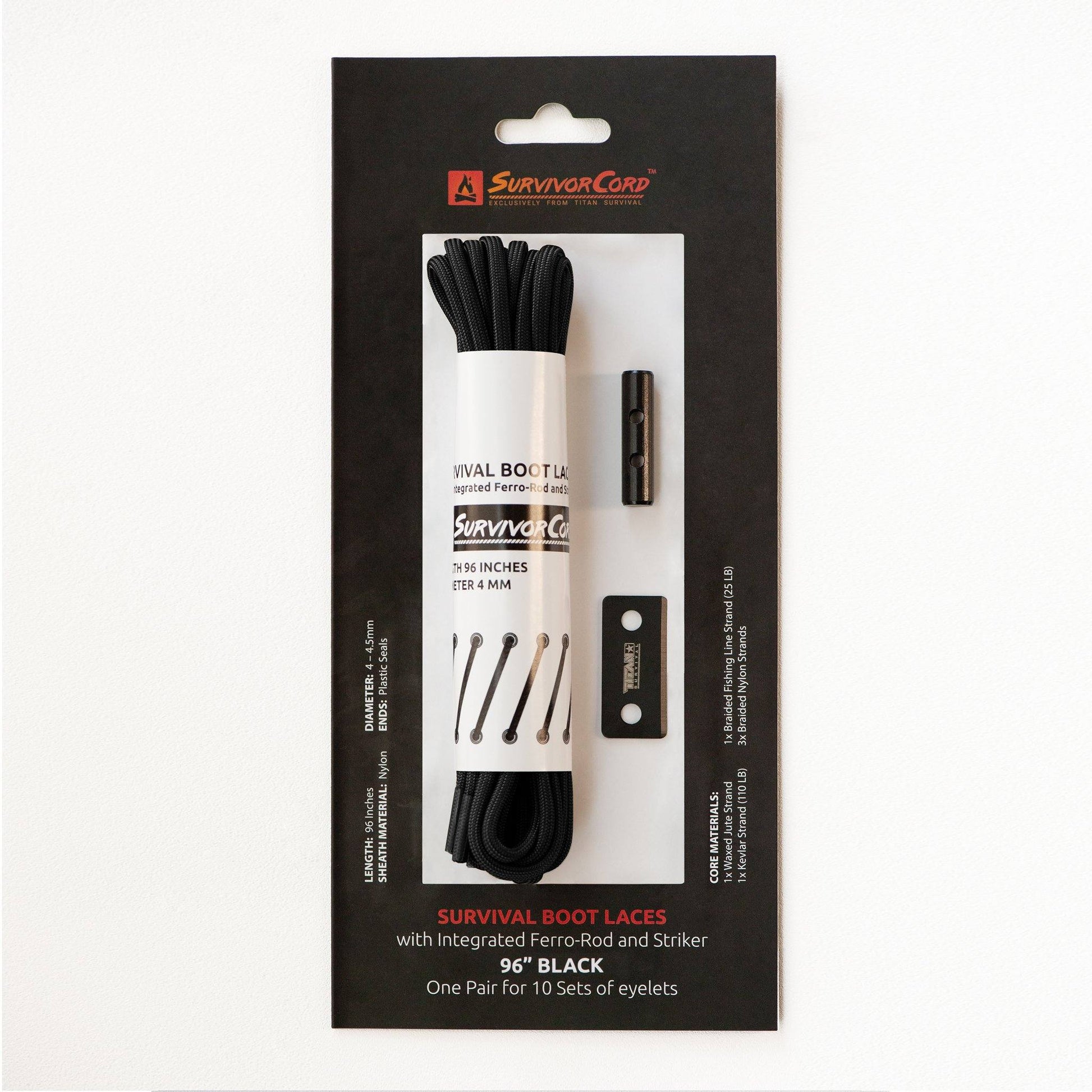 TITAN Survival SurvivorCord Survival Boot Laces - Angler's Pro Tackle & Outdoors