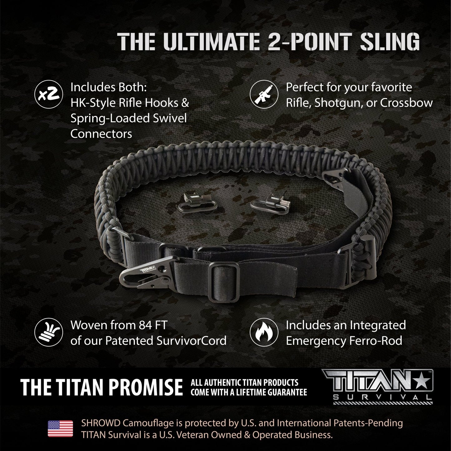 TITAN Survival SurvivorCord Weapon Sling - Angler's Pro Tackle & Outdoors